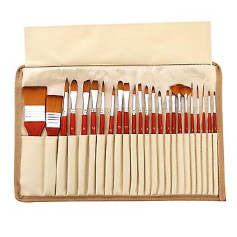 Ensemble de 24 pinceaux de peinture acrylique en poils de nylon, pinceaux d'artiste, pinceaux de peinture professionnels avec Ca