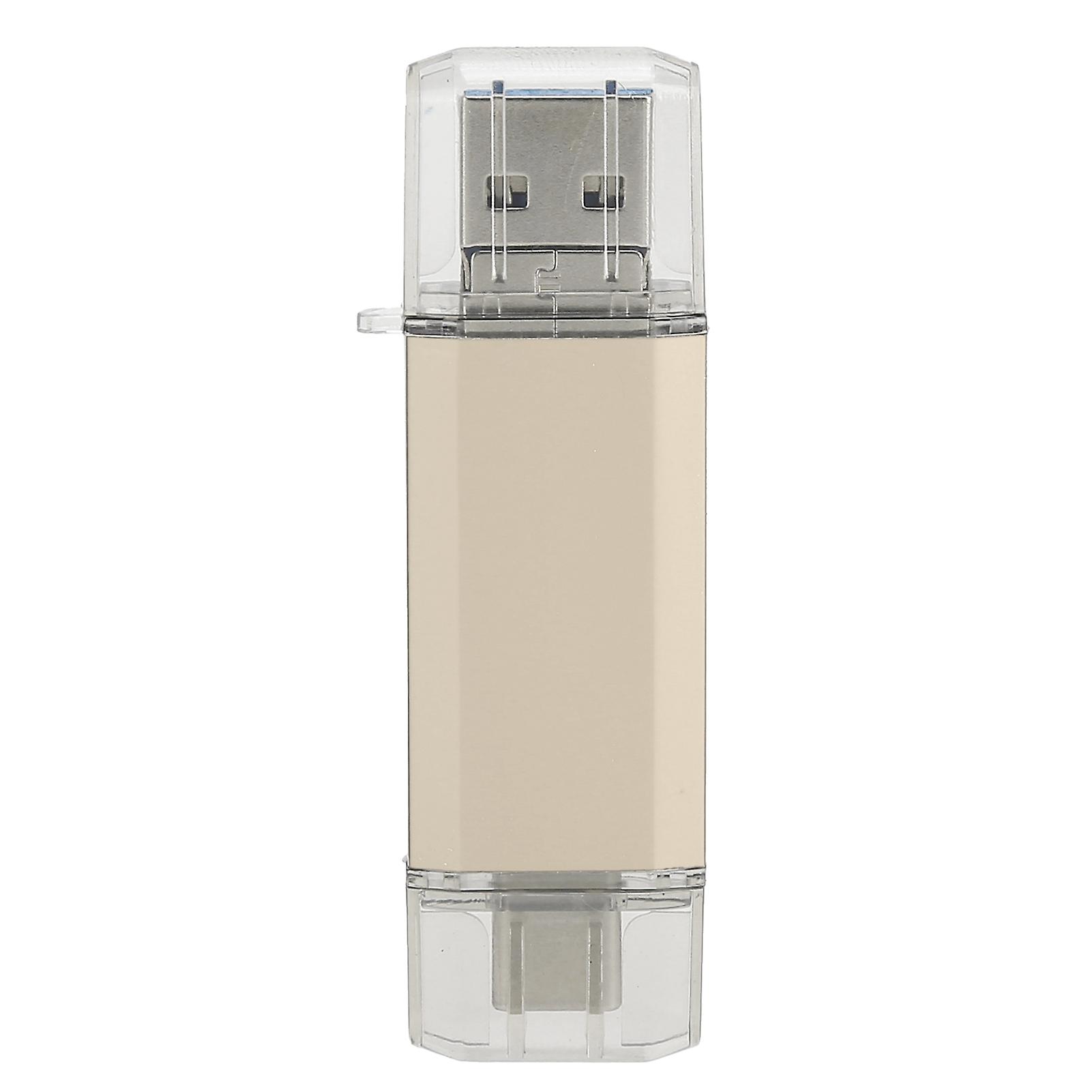 USB 3.0 U Disk Golden Aluminum Alloy ThreeInOne High Speed Bulk Storage Memory Device(32GB )