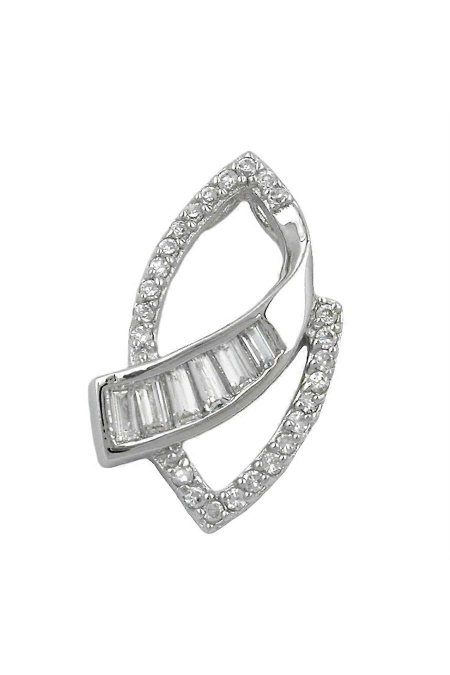 Pendant Interwoven Round And Square Cz Silver 925 - Gl90232