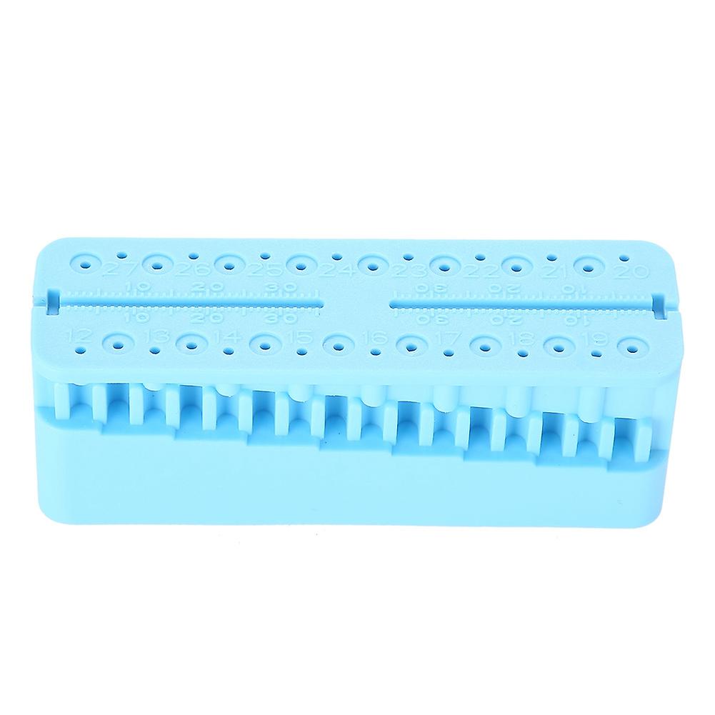 Dental Endo Block Files Measuring Tools Endodontic Ruler Test Board (Sky Blue)