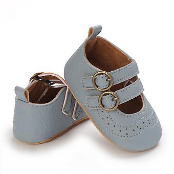 Veeki Baby Girls Soft Sole Bowknot Princess Wedding Dress Mary Jane Flats  Newborn Light Baby Sneaker Shoes-----Blue11cm