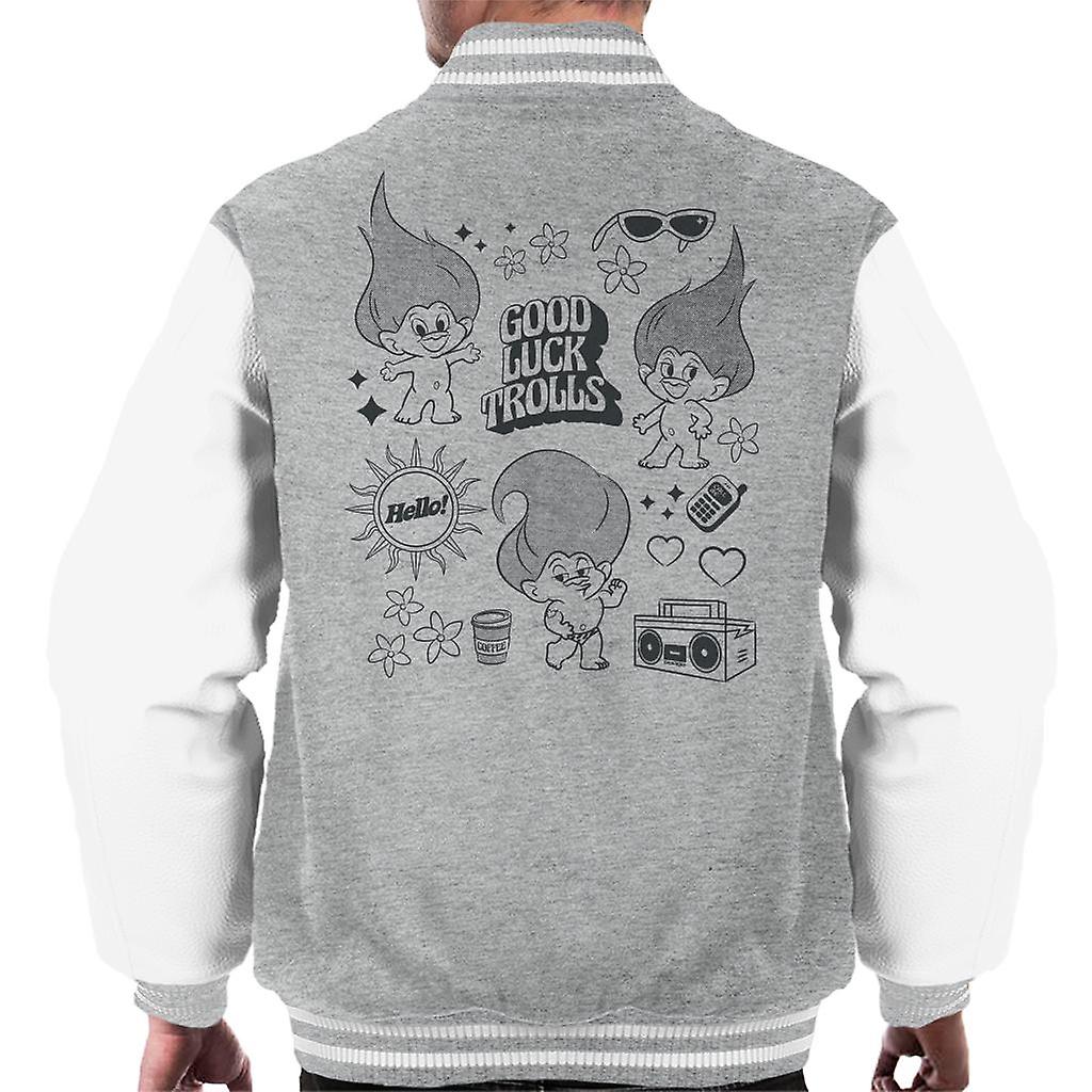 Trolls Hello Good Luck Trolls Dancing Men's Varsity Jacket