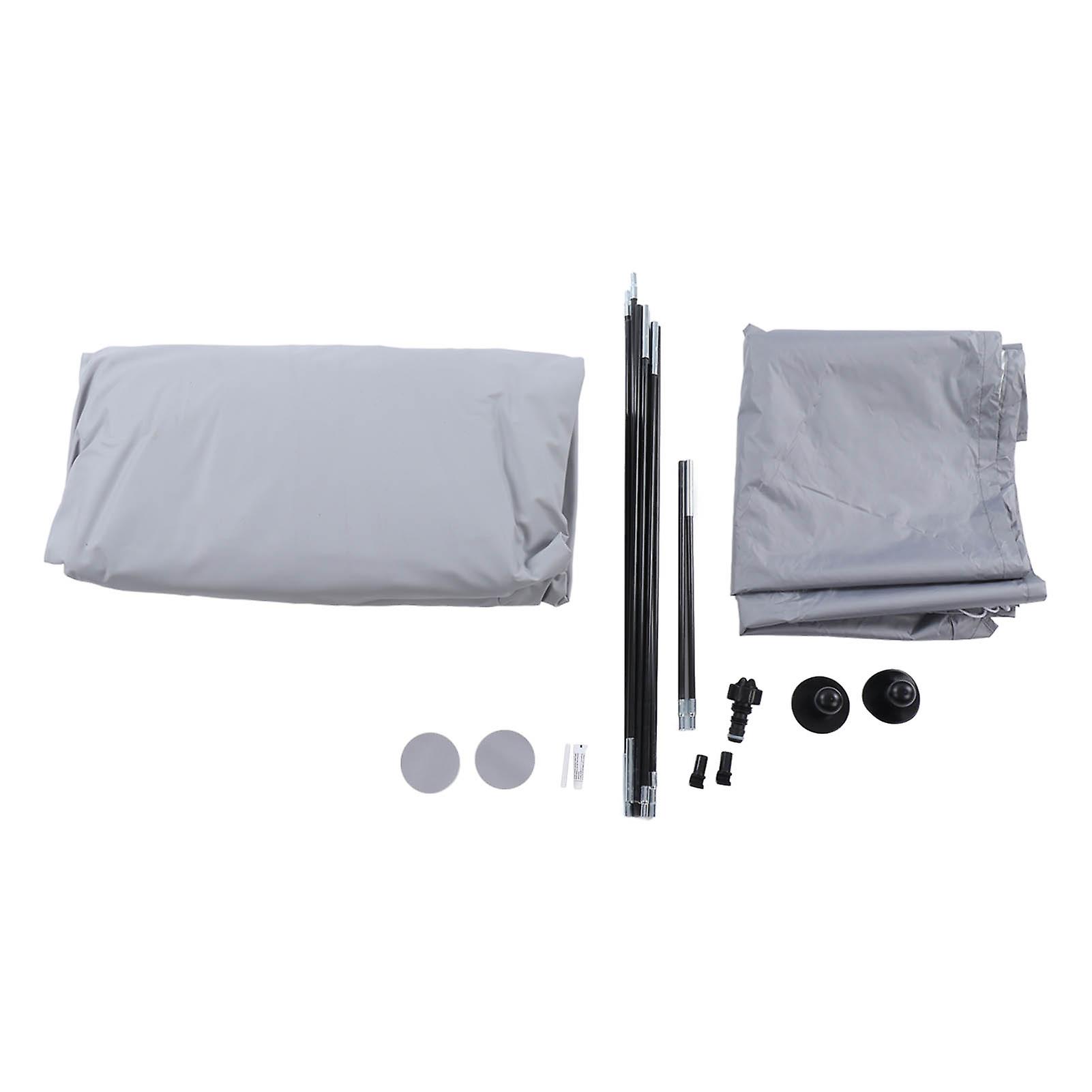 Large Inflatable Kiddie Pool with Canopy Shade PVC Family Use