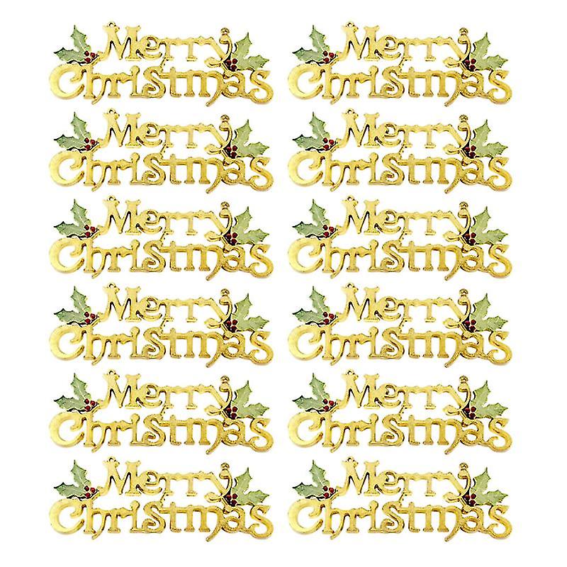 12pcs Plastic Christmas Sign