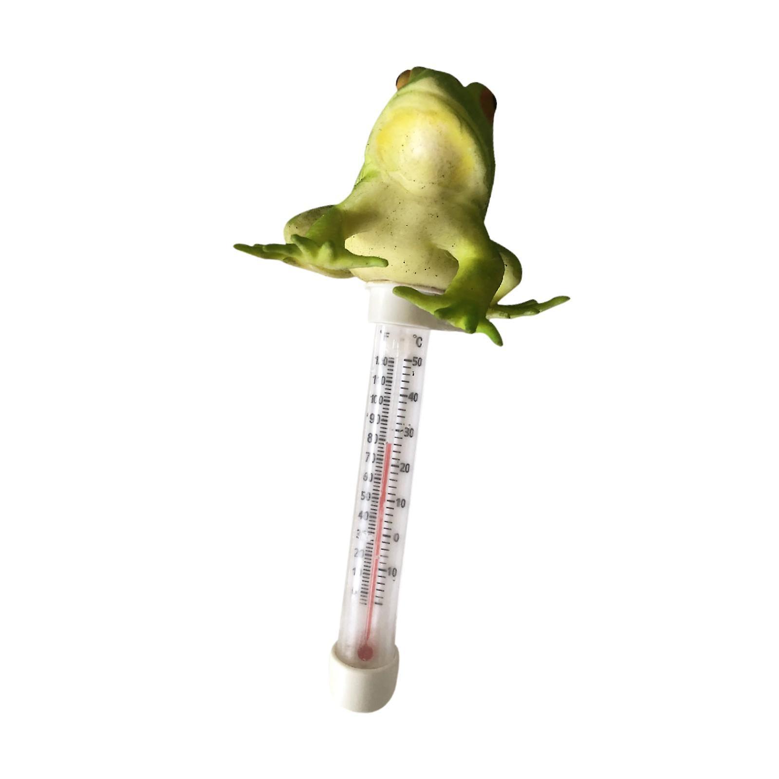 Water Temperature Gauge Ice Bath Shatter Resistant Floating Pool Thermometer Frog 12x16.5cm