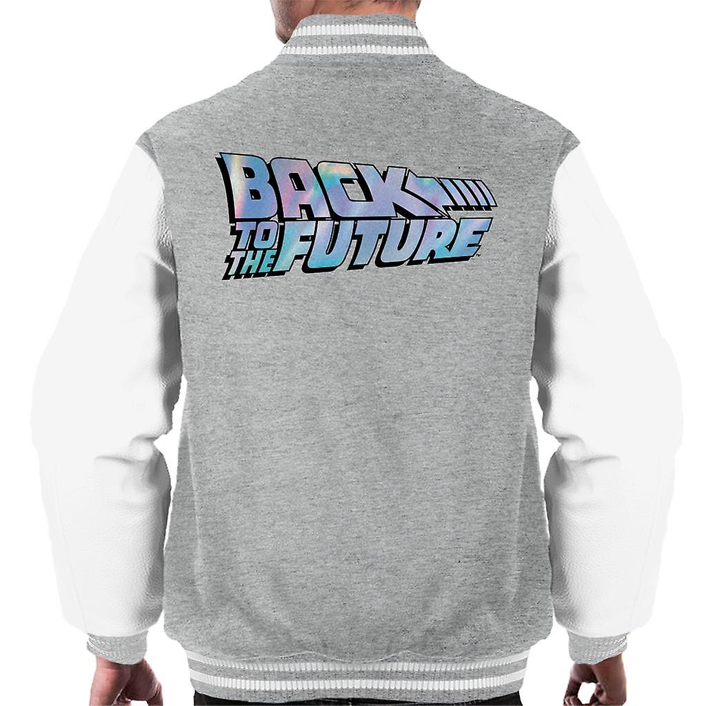 Back to the Future Pink Gradient Logo Men's Varsity Jacket