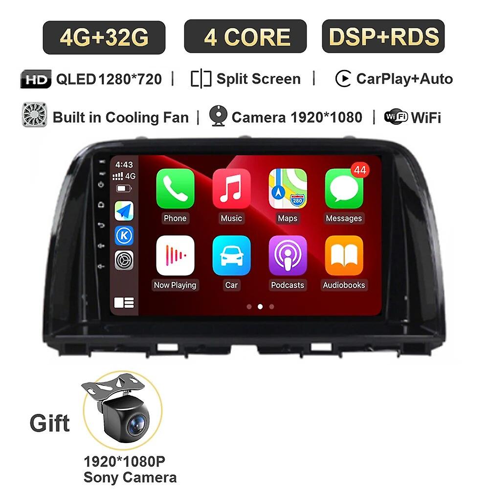 Android 13 Pour Mazda Cx5 Cx-5 Cx 5 2012 - 2015 Autoradio Multimédia Stéréo Lecteur Vidéo Gps Navigation Carplay Qled Dsp Bt Wfi