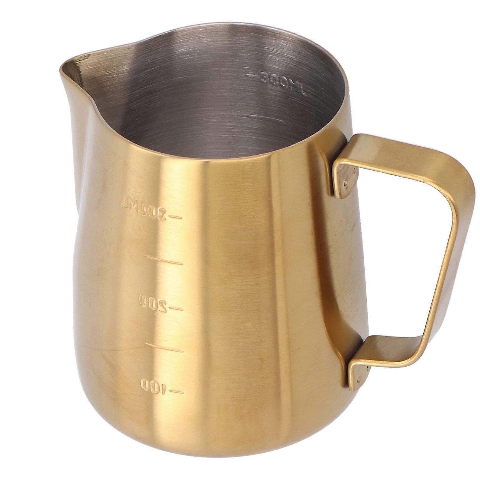 Tejhabzó kancsó rozsdamentes acél kávéskancsó csésze hab készítése latte arthoz Matt Gold350ml