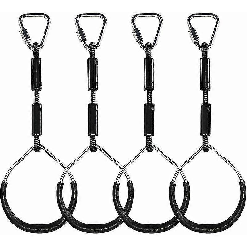 Kids Climbing Rings Multi-Functional Swing with Plastic Rings Max Load: 120kg Ninja Climbing Ring Obstacle Garden Swing