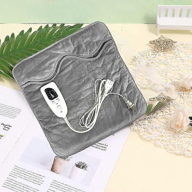 Plug In Electric Heating Pad 1pc Silver Gray