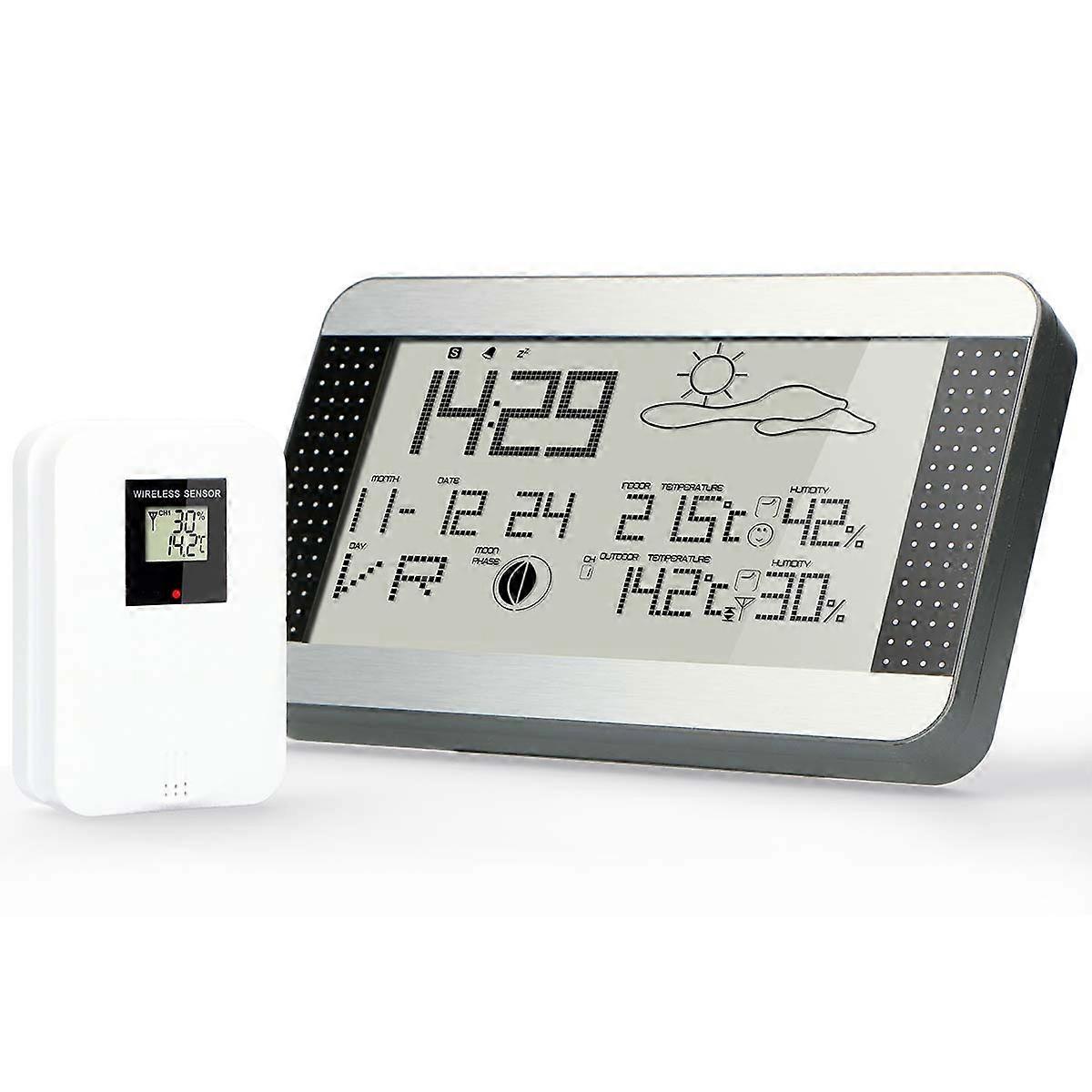Weather Station with Wireless Sensor Silver
