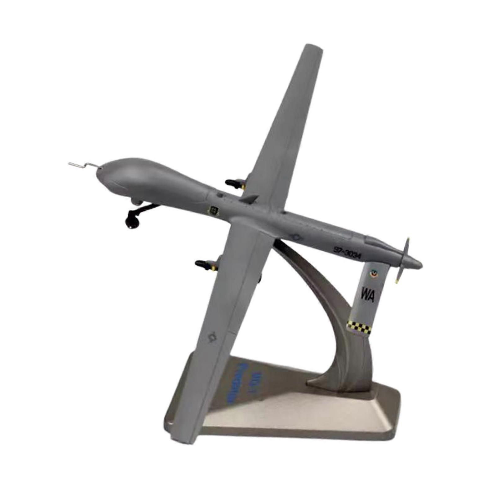 Alloy 1/72 MQ-1 Airplane Diecast Model with Display Stand for Bar Cafe Shelf