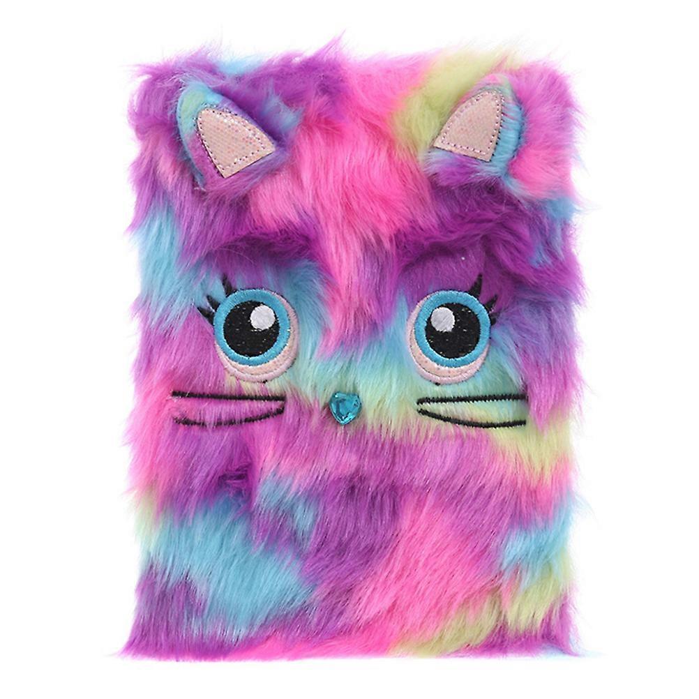 Fluffy Plush Cartoon Notebook Cute Diary Book Notepad Travel Journal Book for Students