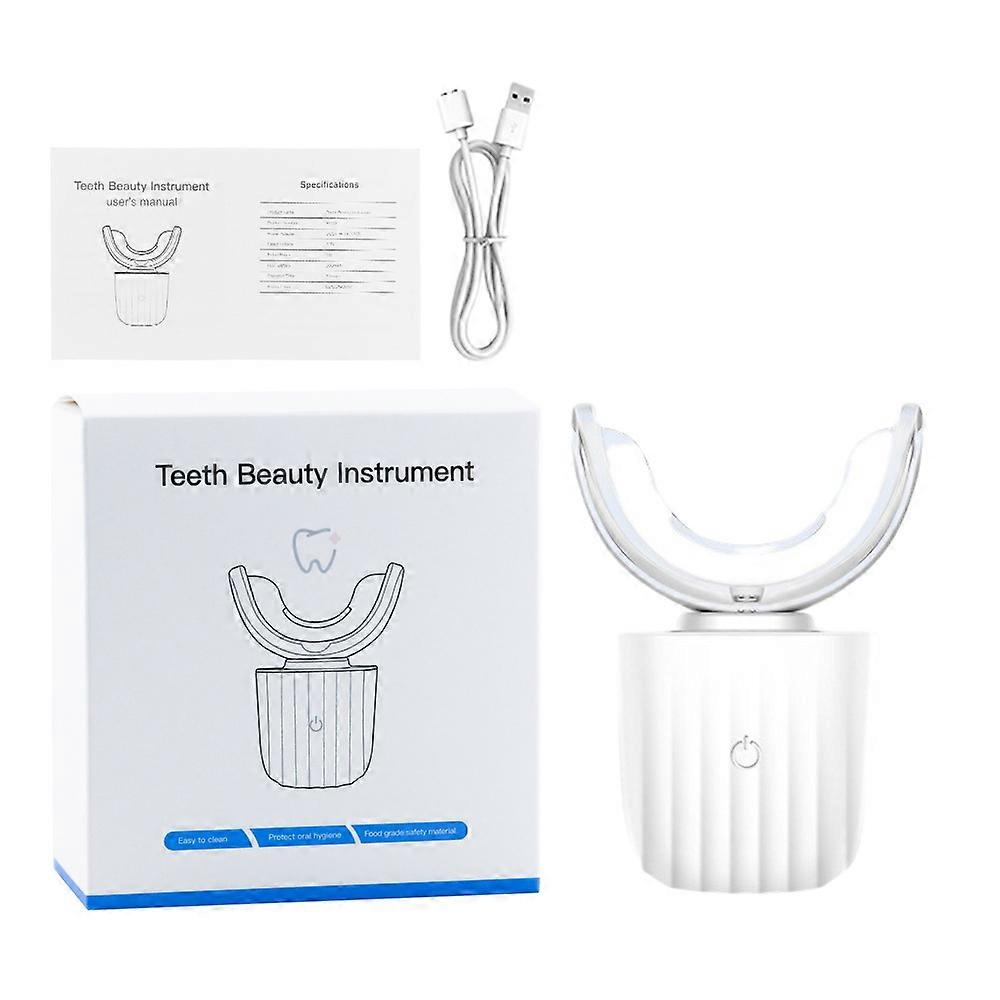 Electric Toothbrush U-Shape Blue Light Ultrasonic White