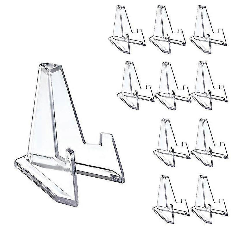 Mini Clear Easel Stands Coin Display Easel, 12 Pcs