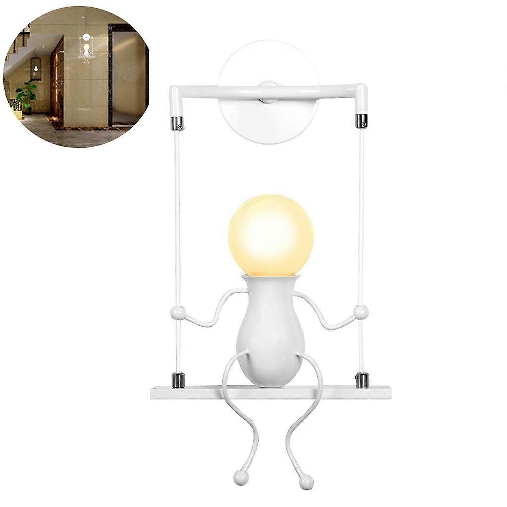 Humanoid Creative Wall Light Modern LED Simple Candle Wall Light E27 Base Iron H