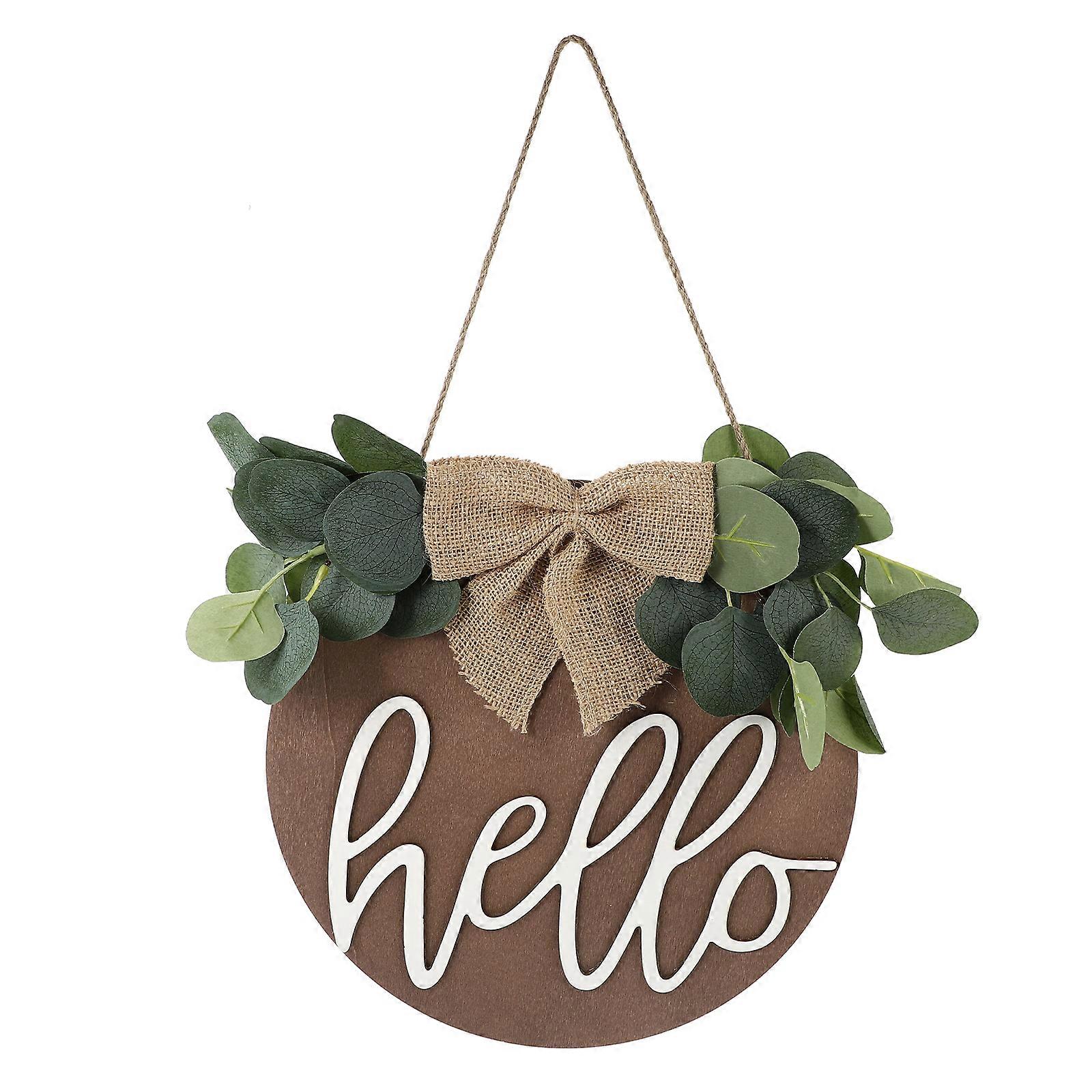 Hello Board Hanging Decor Front Door Pendant Hello Sign Board