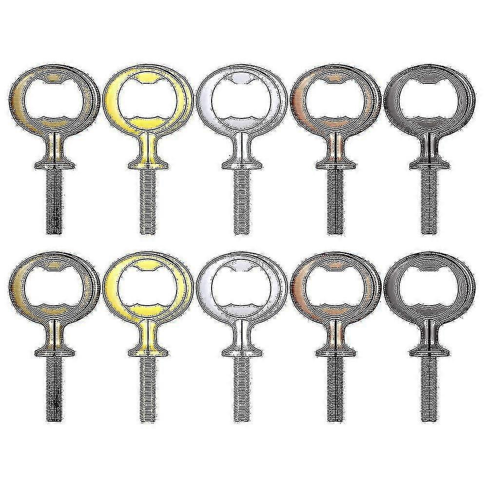 10pcs flaskeåpner blanke rustfritt stål flaskeåpner innlegg kit -