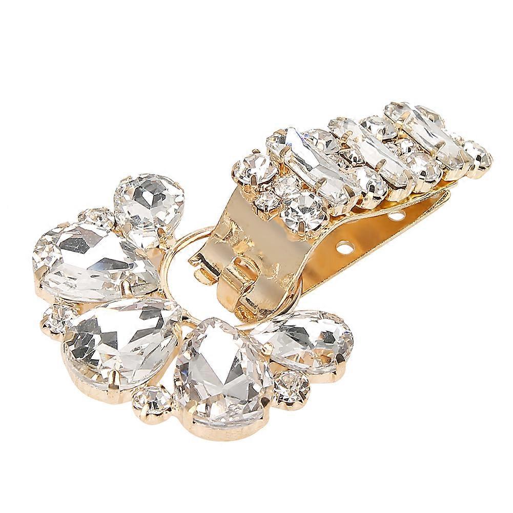 Strassz kristálycsat vízcsepp forma DIY varrócipő ruha dekoráció (fehér vízcsepp alakú) YEMAA