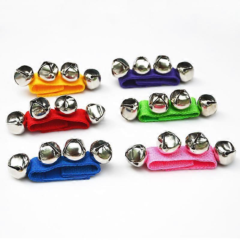 6 piece wristbands, bells, bangles, bells, musical instruments of different colors