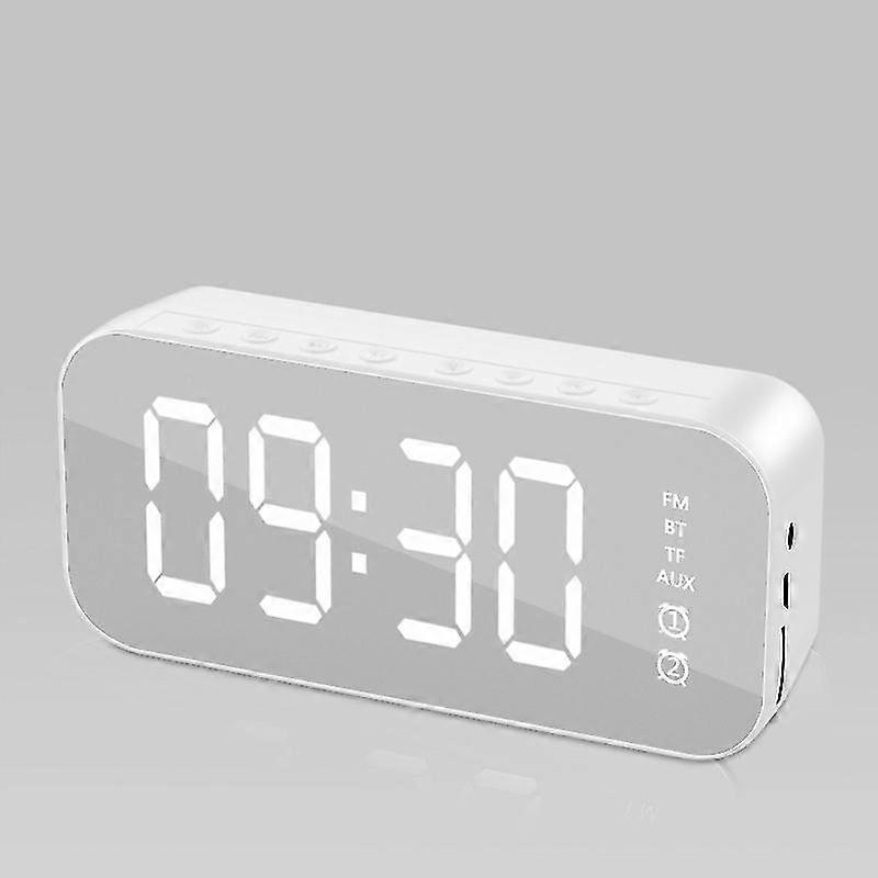 Ceas cu alarma digital, LED, Alb