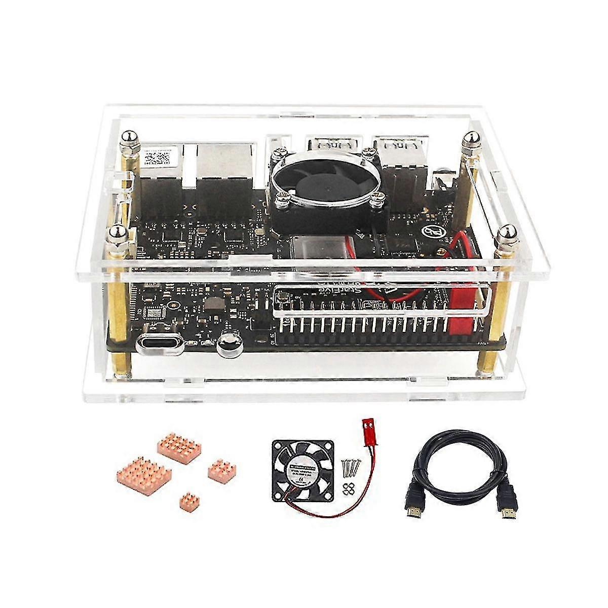 For Visionfive 2 Development Board Acrylic Case Development Board Box Transparent Case With Cooling