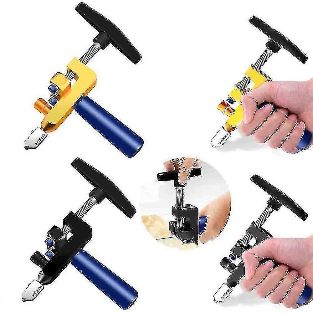 Glass Tile Cutter 2 In 1 Manual Glass Cutter Tool Kit Glass Breaking Pliers Tile Opener Ceramic Tile Cutter Hand Tool