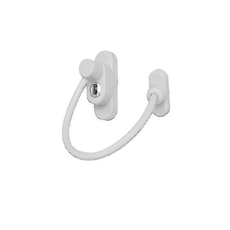 Window Door Restrictor Kids Security Lock Protector Child Baby Security Wire Cable For Children Security With Key(1set, White)
