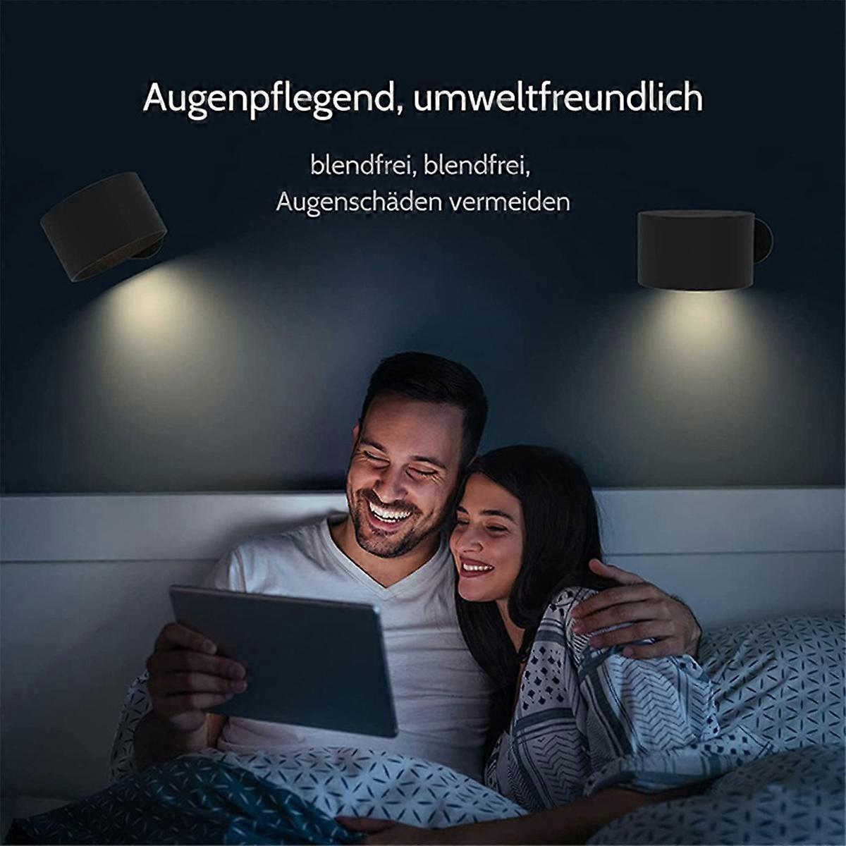 LED Wall Light USB Rechargeable Remote Control Cordless Wall Mounted Sconce Lights for Bedroom Read