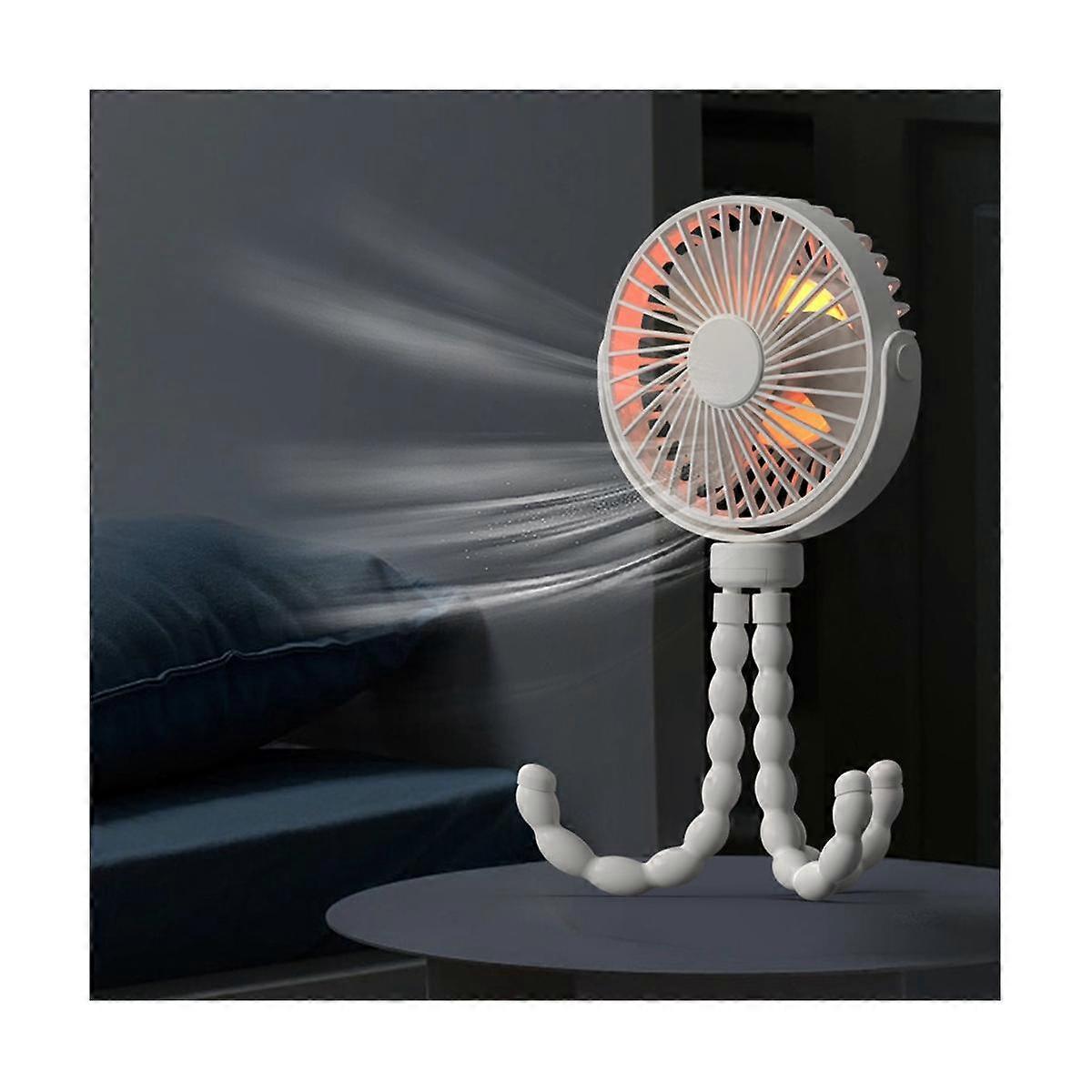 Portable Stroller Fan Hand USB Electric Fan Small Folding Rechargeable Fans Mini Silent Table Fan f