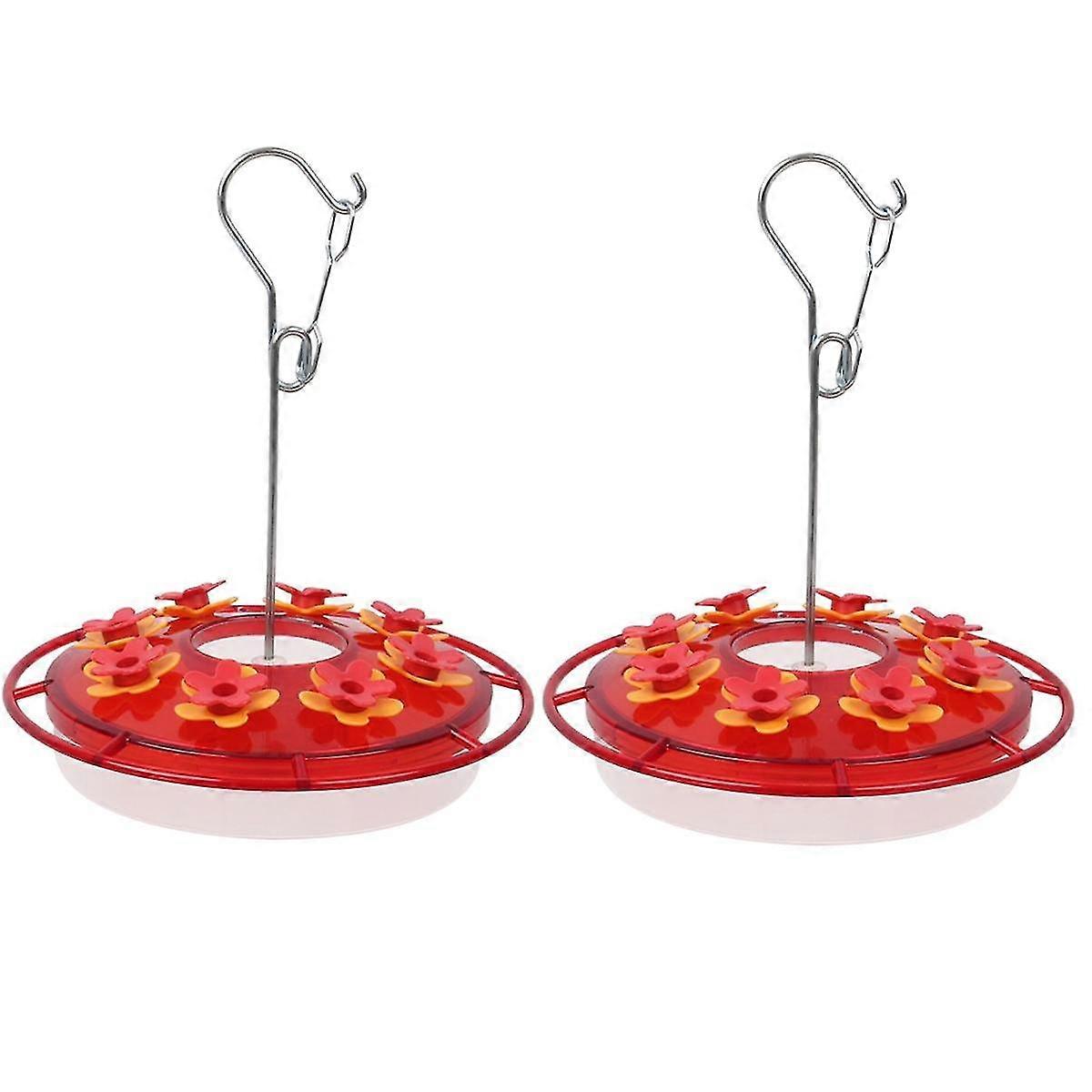 2pcs Bird Feeder Hanging Red Hooked Bird Feeder Bird Feeder