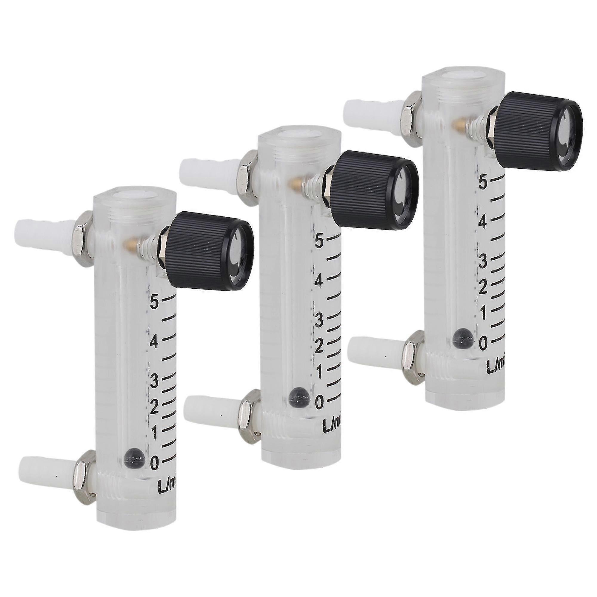 3Pcs lzq-3 0-5lpm acylic flowmeter oxygen flowmeter