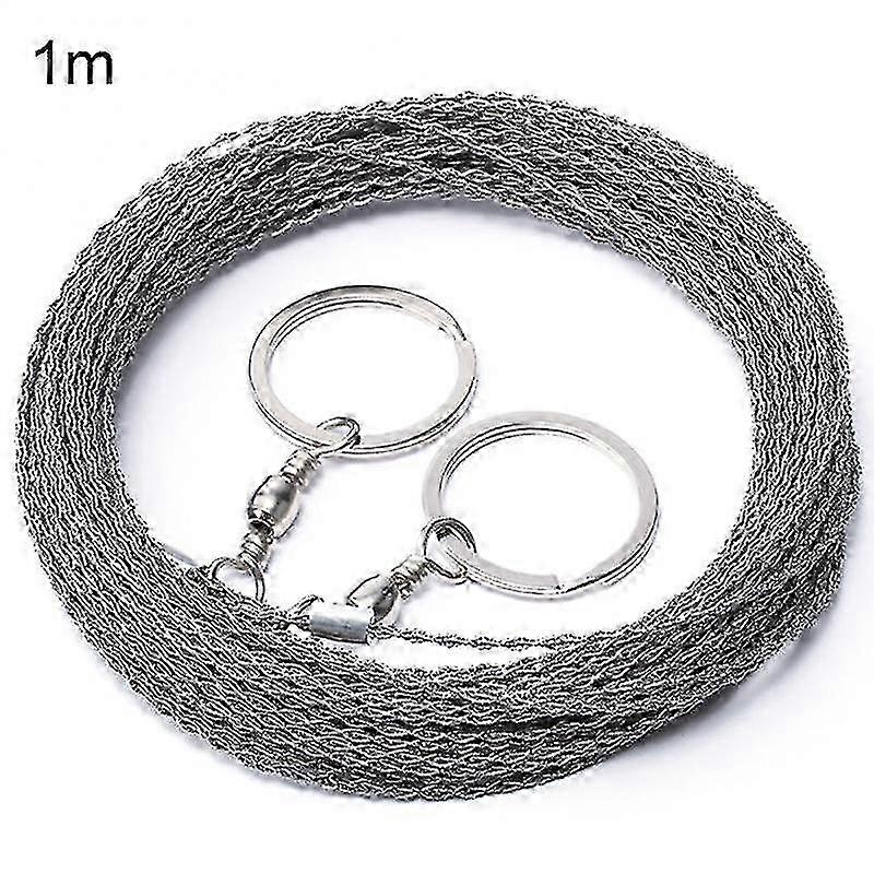 Zewnętrzna ręczna ręczna piła stalowa 1 / 2M Ręczna piła łańcuchowa Przenośna podróż Camping Sprzęt ratunkowy Narzędzia przetrwania