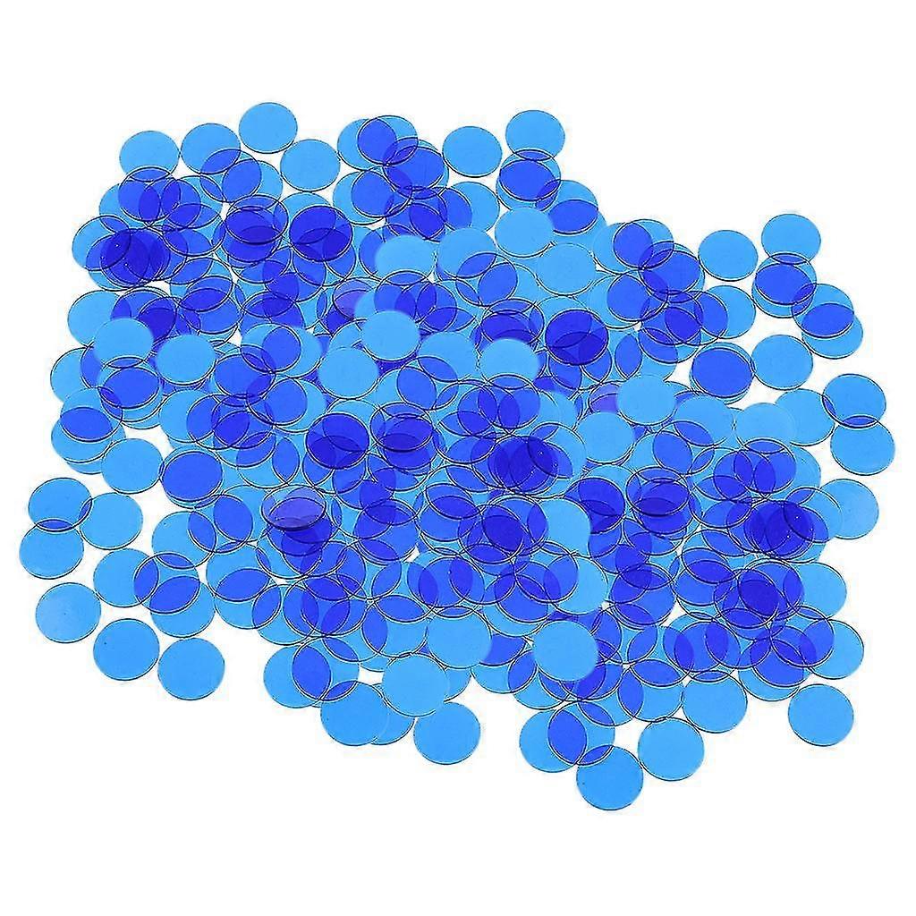 400x Professional Bingo Game Transparent Color Counters Plastic Marker Blue