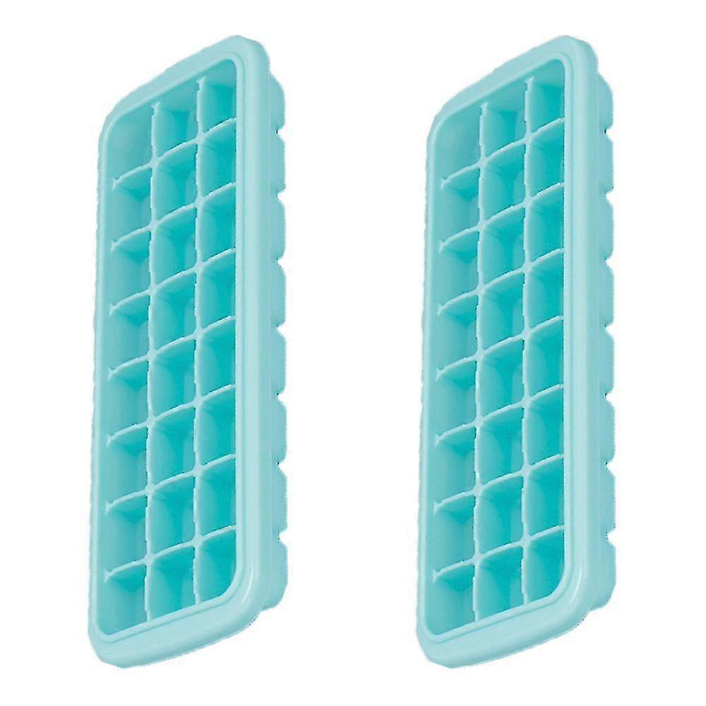 Ice Cube Trays, Ice Cube Molds With Lid,ice Trays Stackable Green