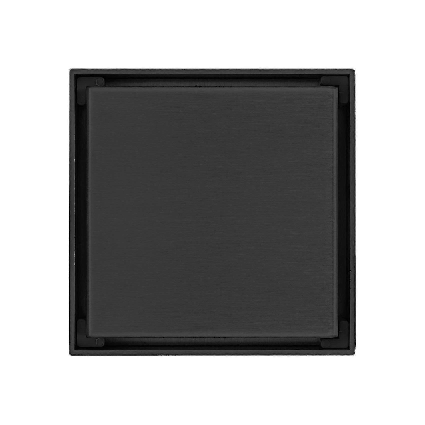 Tile Insert Square Stainless Steel Floor Drain 100x100mm,black