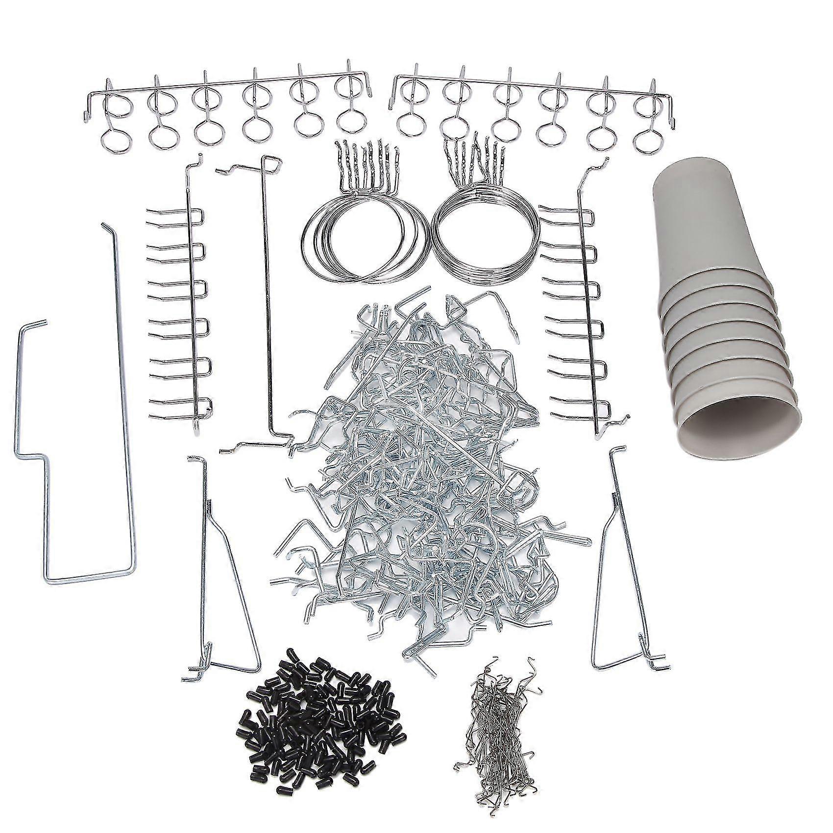 170 Piece Pegboard Hooks, 16 Different Types Of Peg Board Hooks Will Not Fall Out, For Garage, Workb