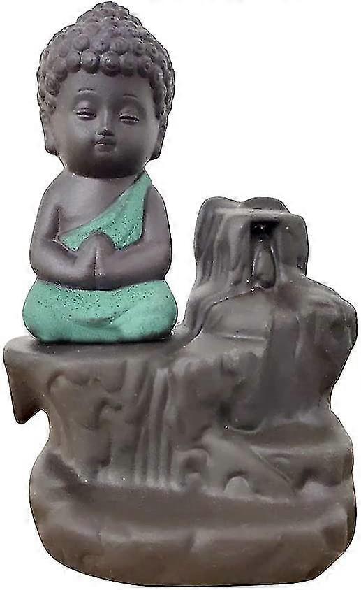 Backflow Incense Burner - Ceramic - With 10 Blue Incense Cones