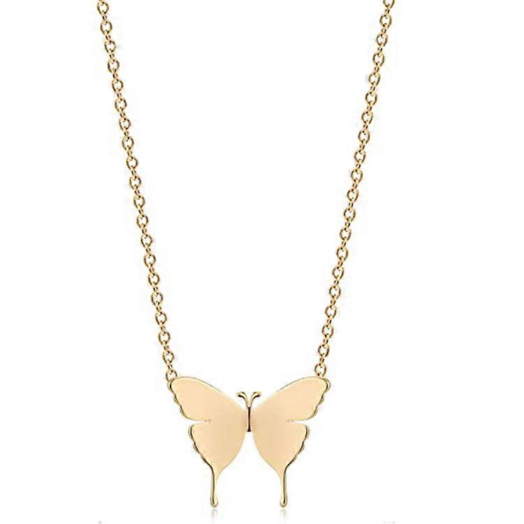 Exquisite Initial Necklace Butterfly Pendant