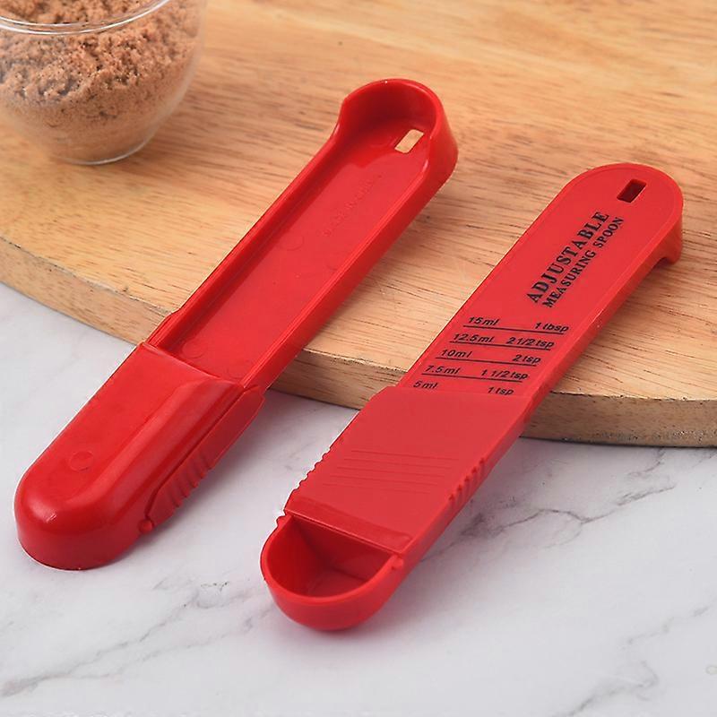 2 PCS Adjustable Measuring Spoon Set, Measuring Dry/Liquid Ingredients, Met