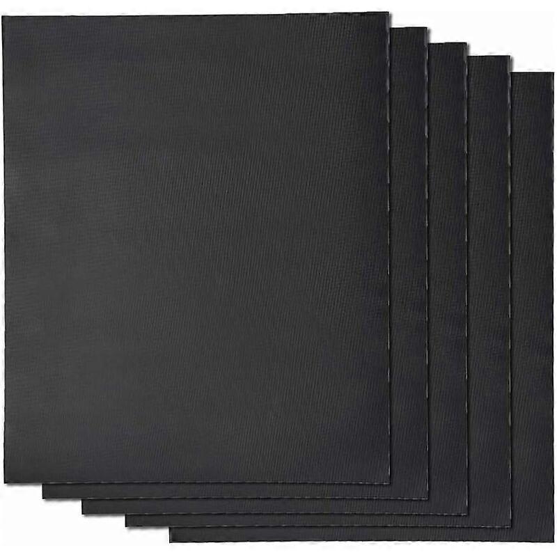 Set of 5 Grilling mats 34*24*0.2 cm non-stick reusable Sheets for Oven electric gas bbq charcoal wood microwave silicone