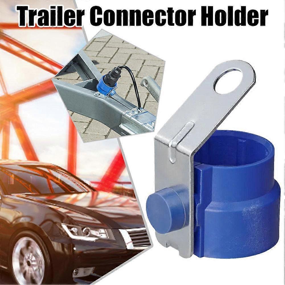 Trailer Plug Holder, Trailer Plug Holder for 7 and 13 Pin Plug, Universal Waterproof Trailer Plug Holder Bracket, Rigid and Weather Resistant Protect
