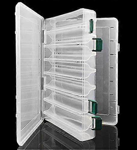 Mesh Double Sided Fishing Lure Hook Tackle Box Visible Hard Plastic Transparent Container