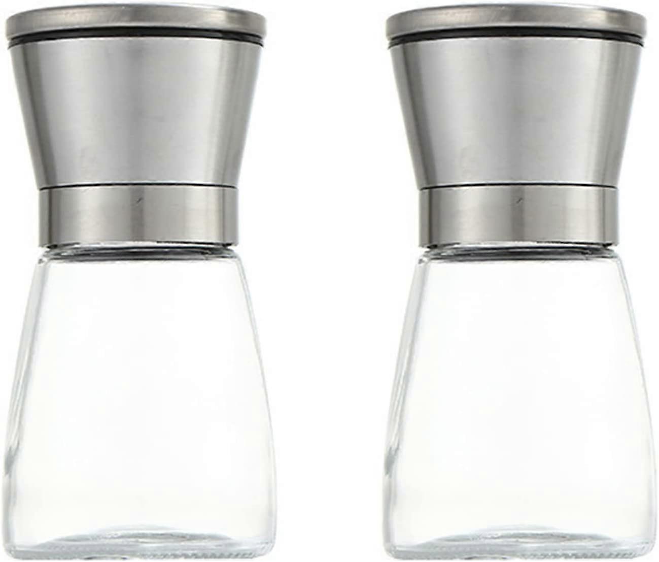 2pcs Stainless Pepper Mill