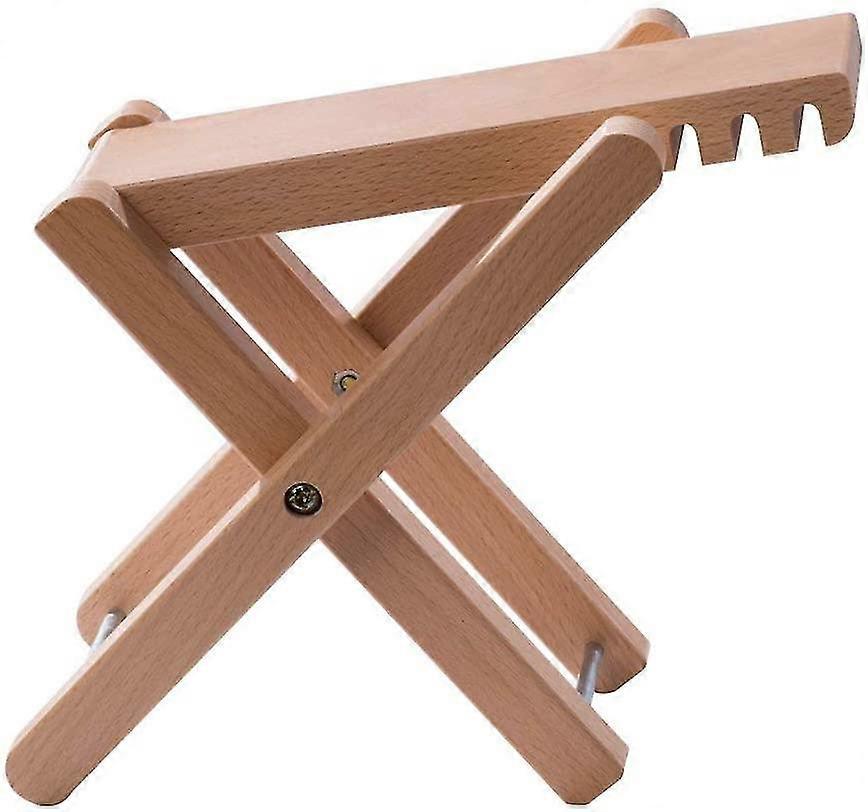 Guitar Footstool Made Of Wood. Classic Height-adjustable Footrest