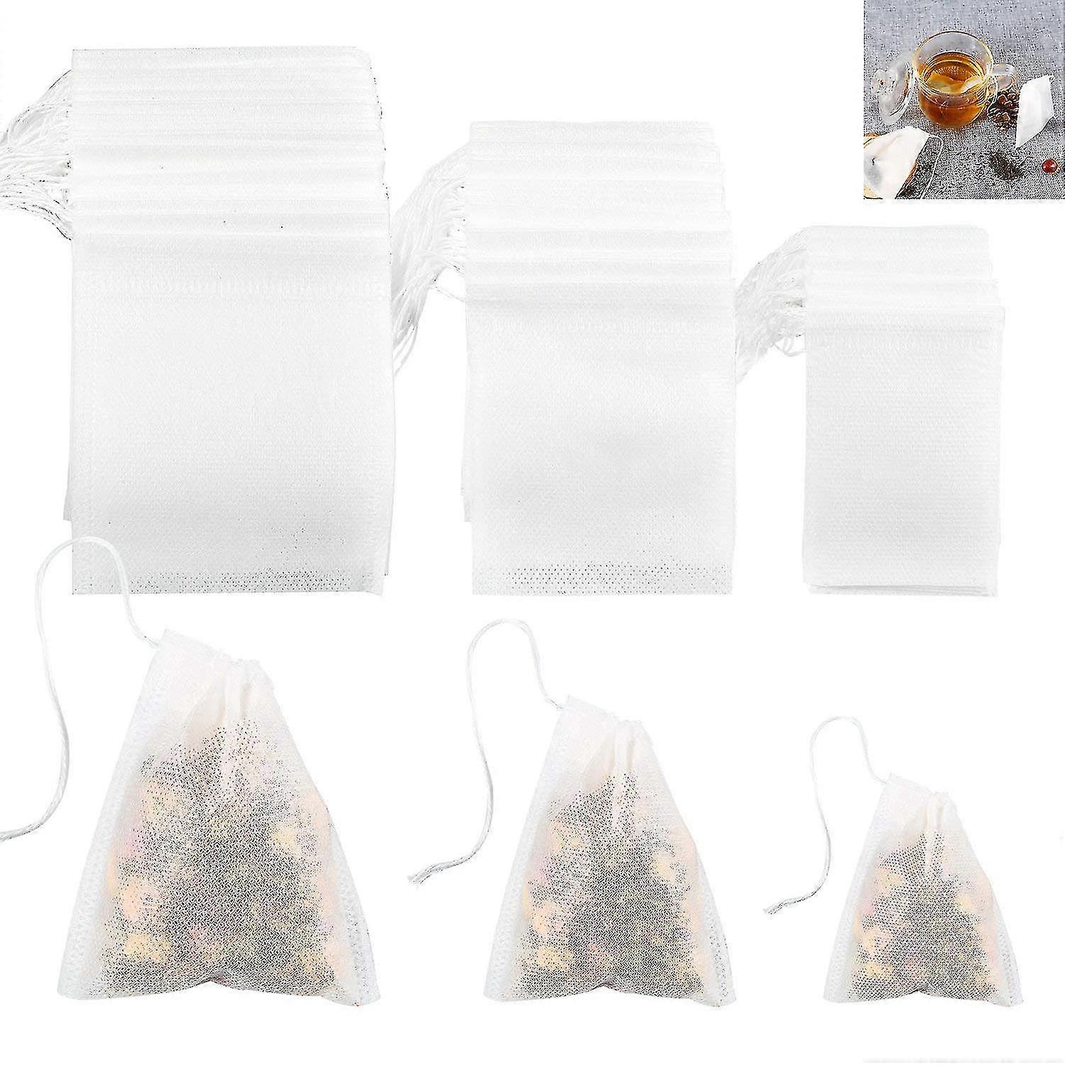 300 Pieces Tea Filter Bags Disposable Drawstring Tea Filter Bags