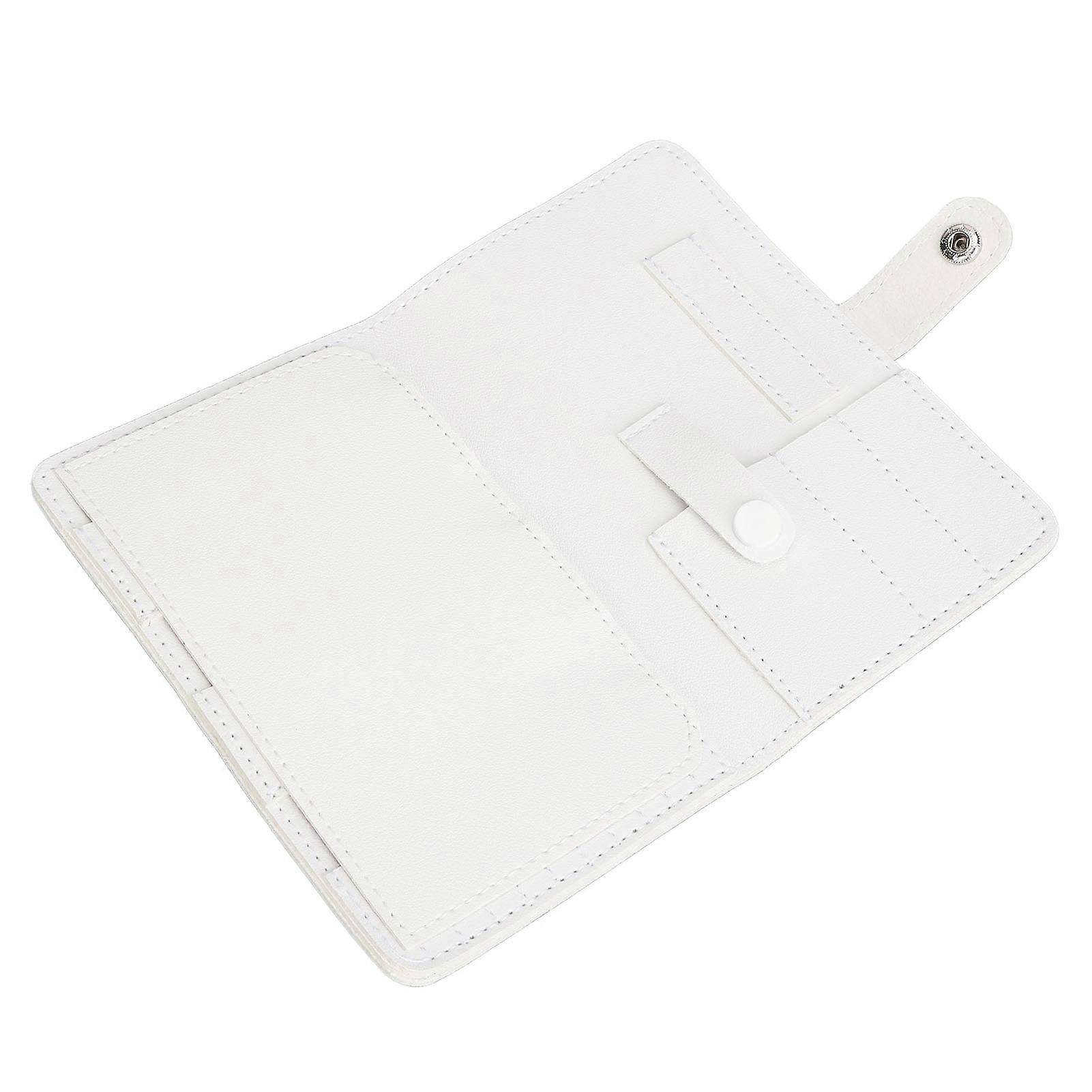 Nail Drill Bits Organizer Bag Storage 37 Slots Portable Multi Functional Manicure Drill Bits Wallet Bag for Dead Skin Scissors White