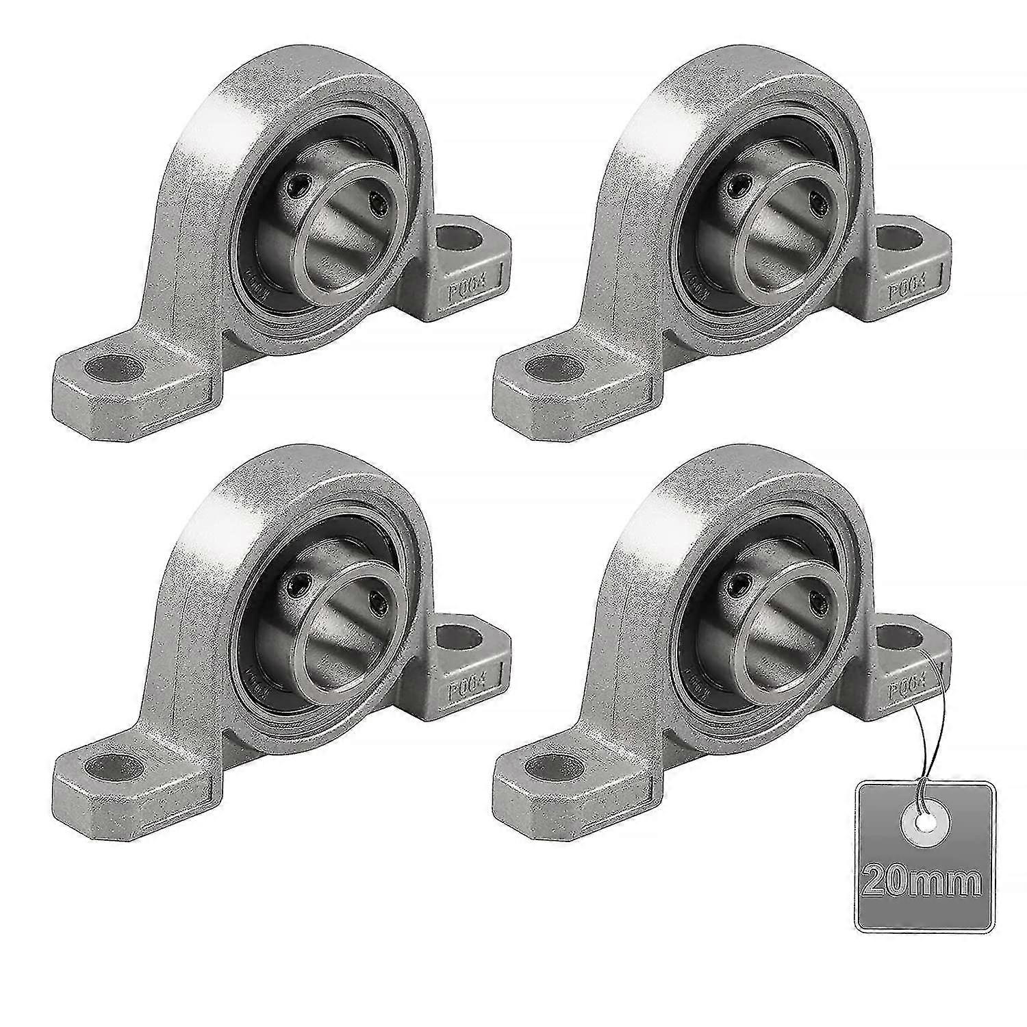 4 Pieces Pillow Block Bearings, Pillow Block Bearings, Ball Bearings, Zinc Alloy Bearings, Pillow Block Bearings, Ball Bearings, With Solid Cast Iron