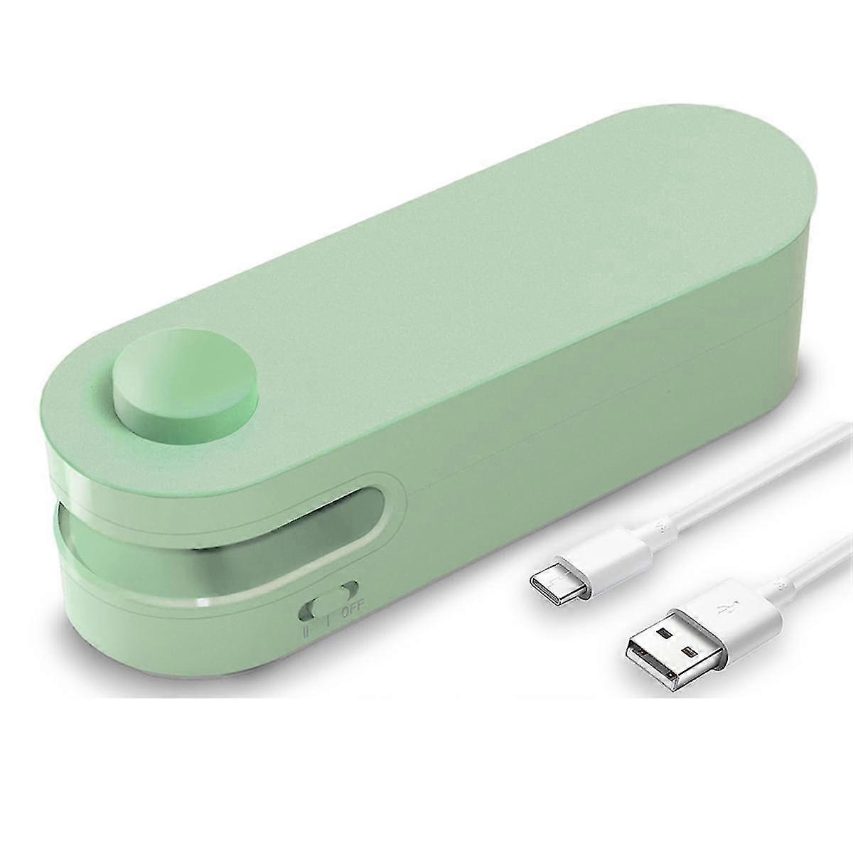 سدادة حقيبة صغيرة قابلة لإعادة الشحن ، 2 في 1 سدادة حرارية وقاطع للأكياس البلاستيكية ذات الرقائق الخفيفة ، لتخزين الطعام والنضارة