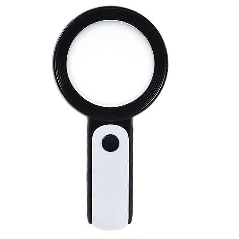 Lighted Magnifying Glass-30X Hand held Large Reading Magnifying Glasses with 18 LED Illuminated Light for Seniors, Repair, Coins